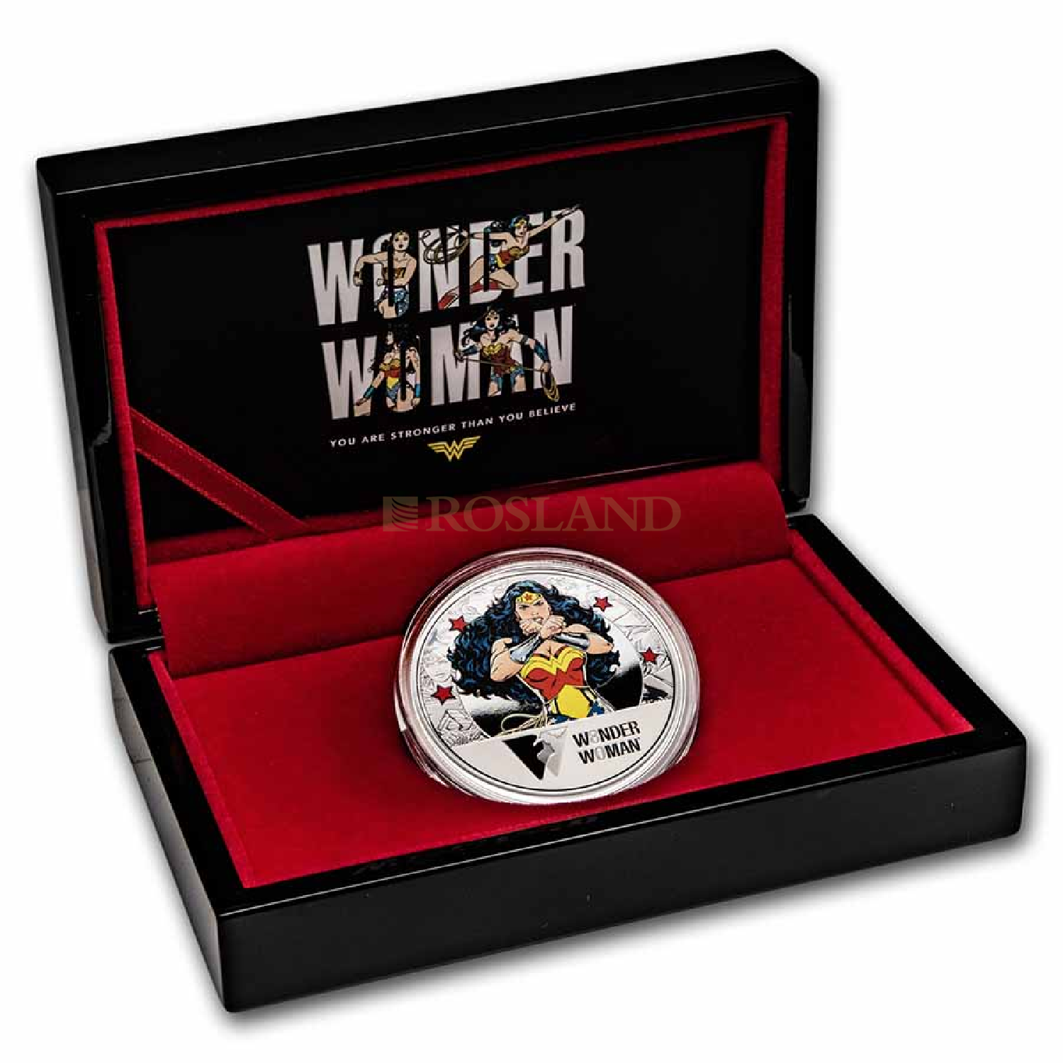 1 Unze Silbermünze DC Comics Wonderwoman 80 Jahre Jubiläum 2021 (PP, Koloriert, Box, Zertifikat)