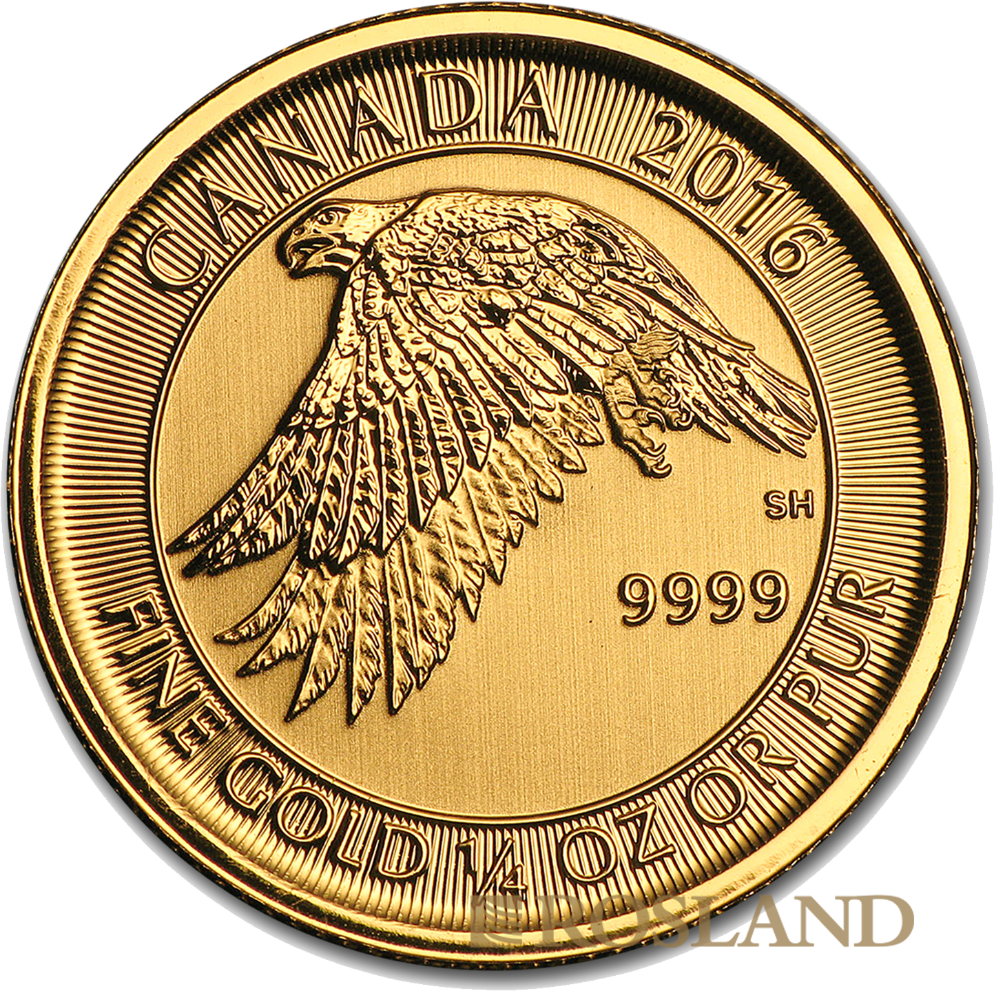 1/4 Unze Goldmünze Canada Gerfalke 2016