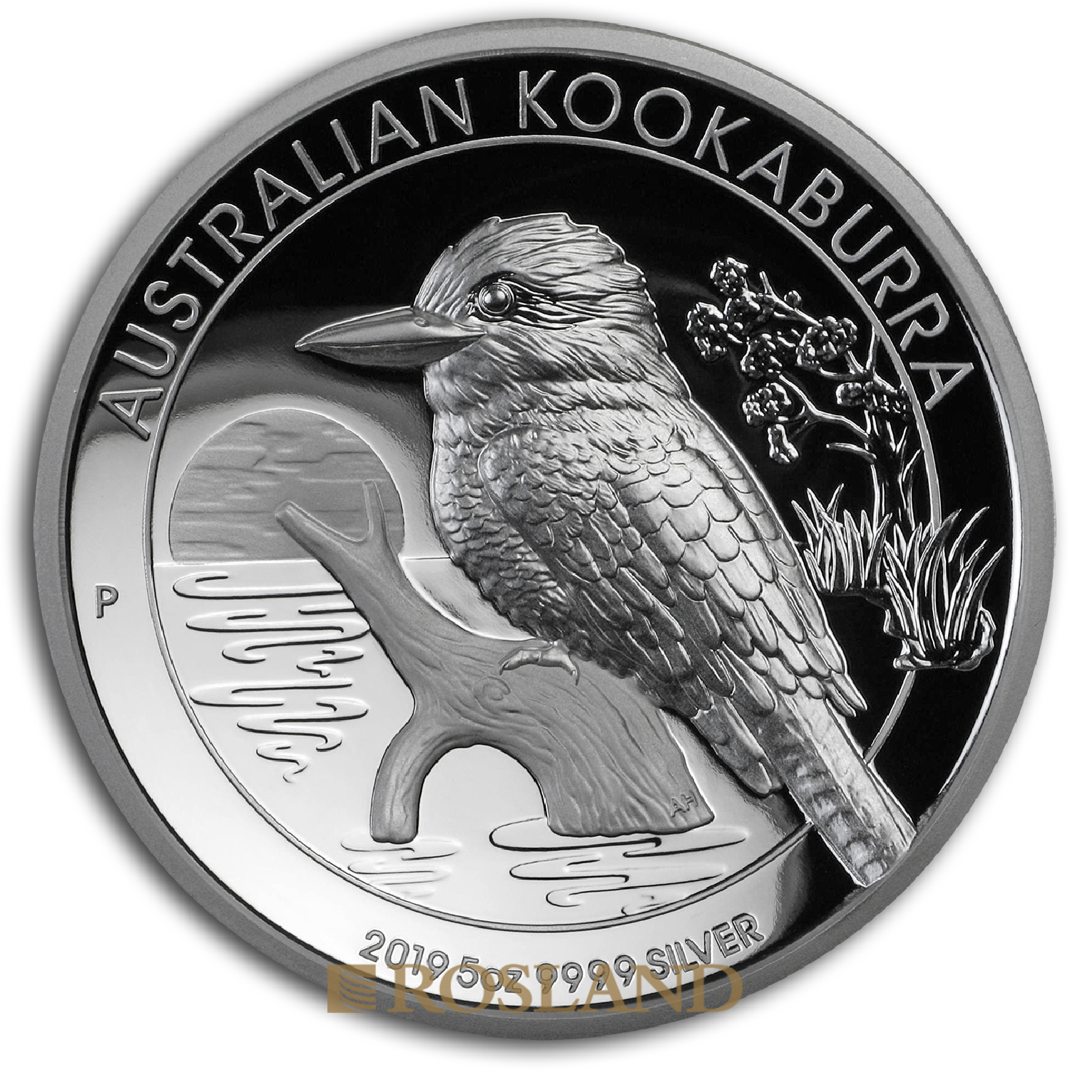 5 Unzen Silbermünze Kookaburra 2019 PP (HR, Box, Zertifikat)