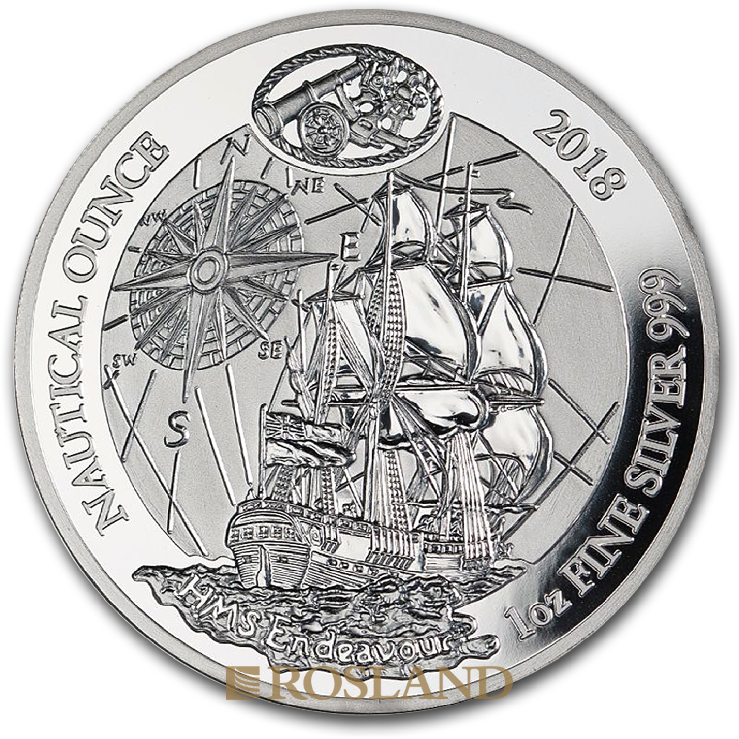 1 Unze Silbermünze Ruanda Nautical Endeavour 2018 PP