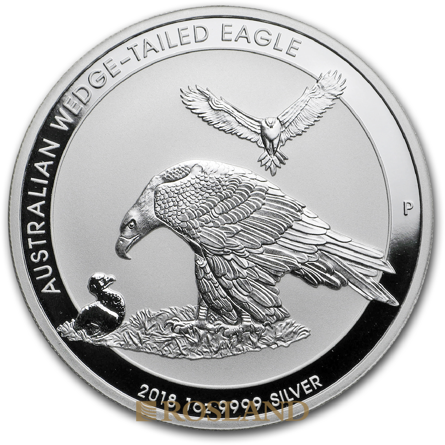 1 Unze Silbermünze Wedge Tailed Eagle 2018