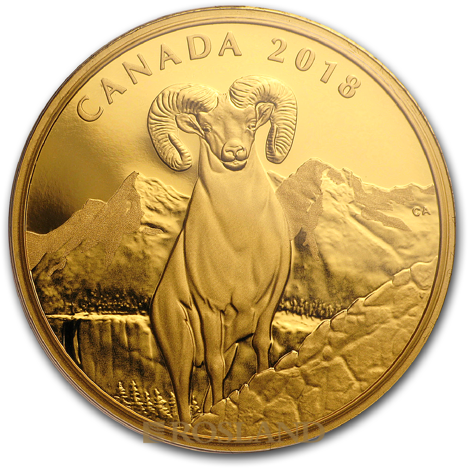 1 Unze Goldmünze Kanada Dickhornschaf 2018 PP (.99999, Box, Zertifikat)