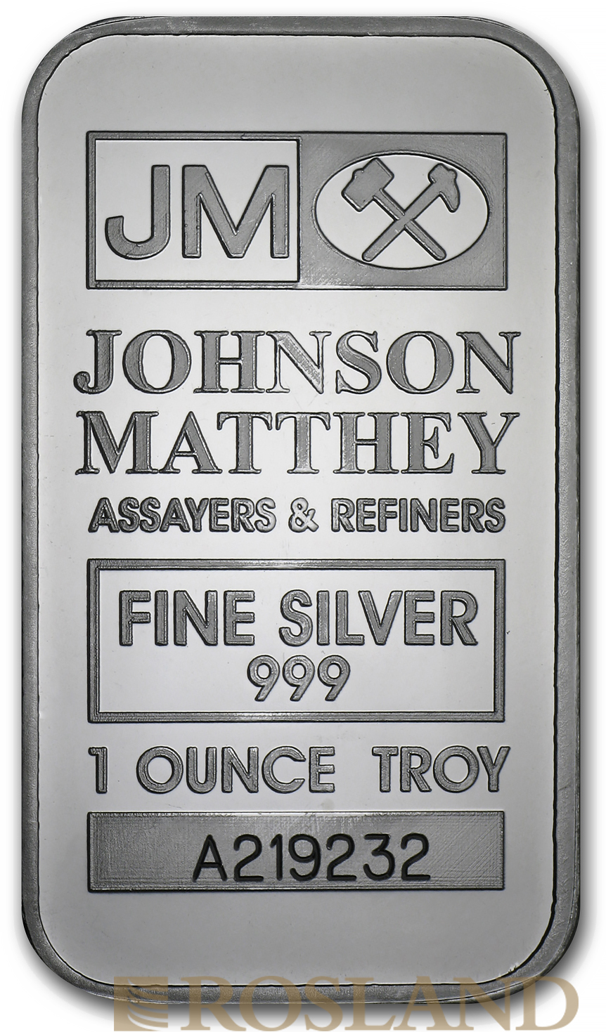 1 Unze Silberbarren Johnson Matthey