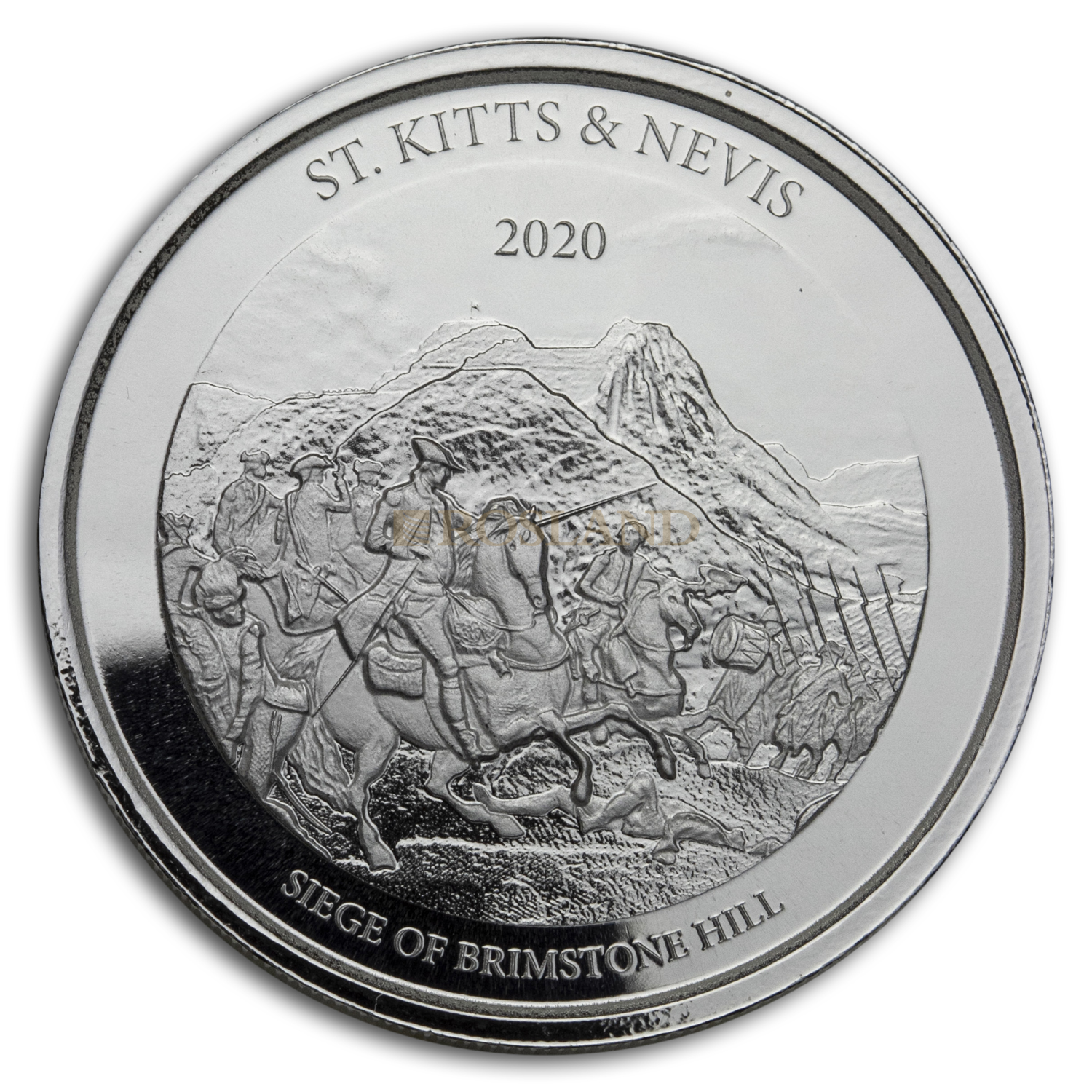 1 Unze Silbermünze EC8 St. Kitts & Nevis Brimstone HIll 2020