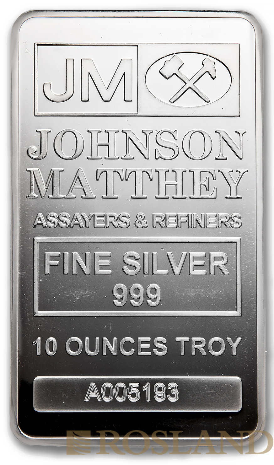 10 Unzen Silberbarren Johnson Matthey