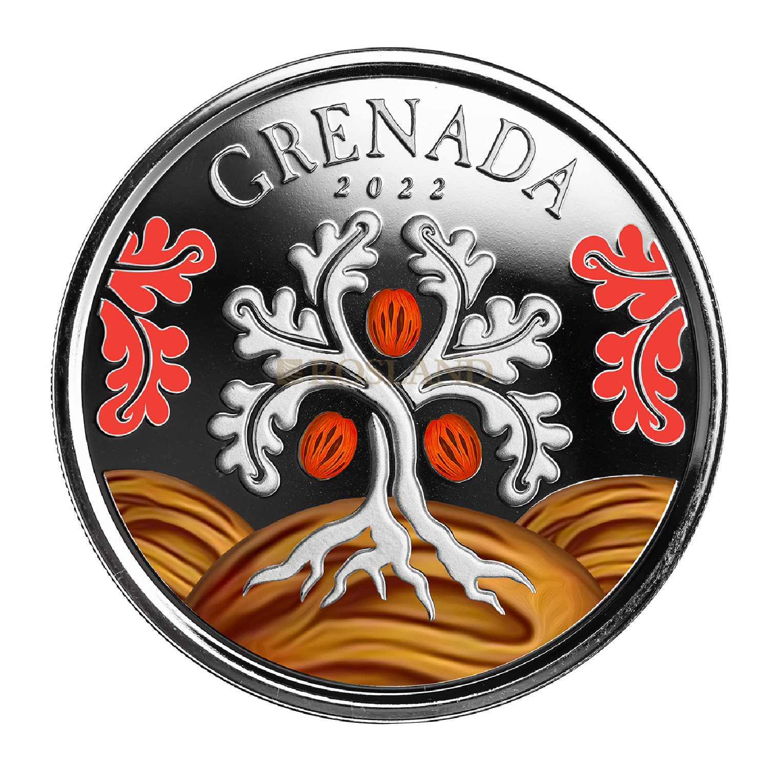 1 Unze Silbermünze EC8 Grenada Tree 2022 PP (Koloriert, Box)