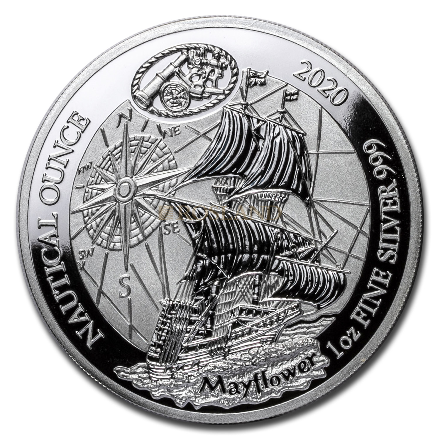 1 Unze Silbermünze Ruanda Nautical Mayflower 2020 PP