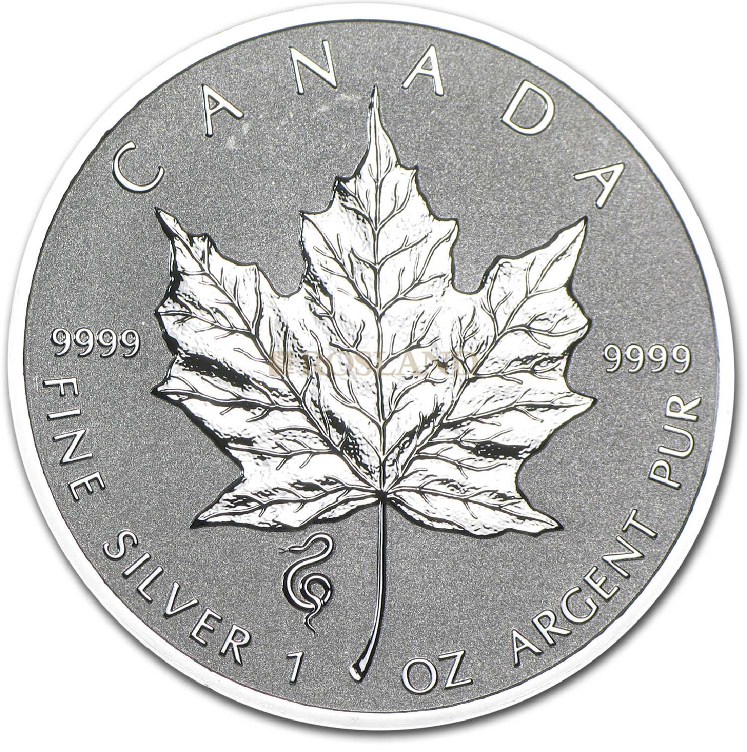 1 Unze Silbermünze Kanada Maple Leaf Lunar Schlange 2013