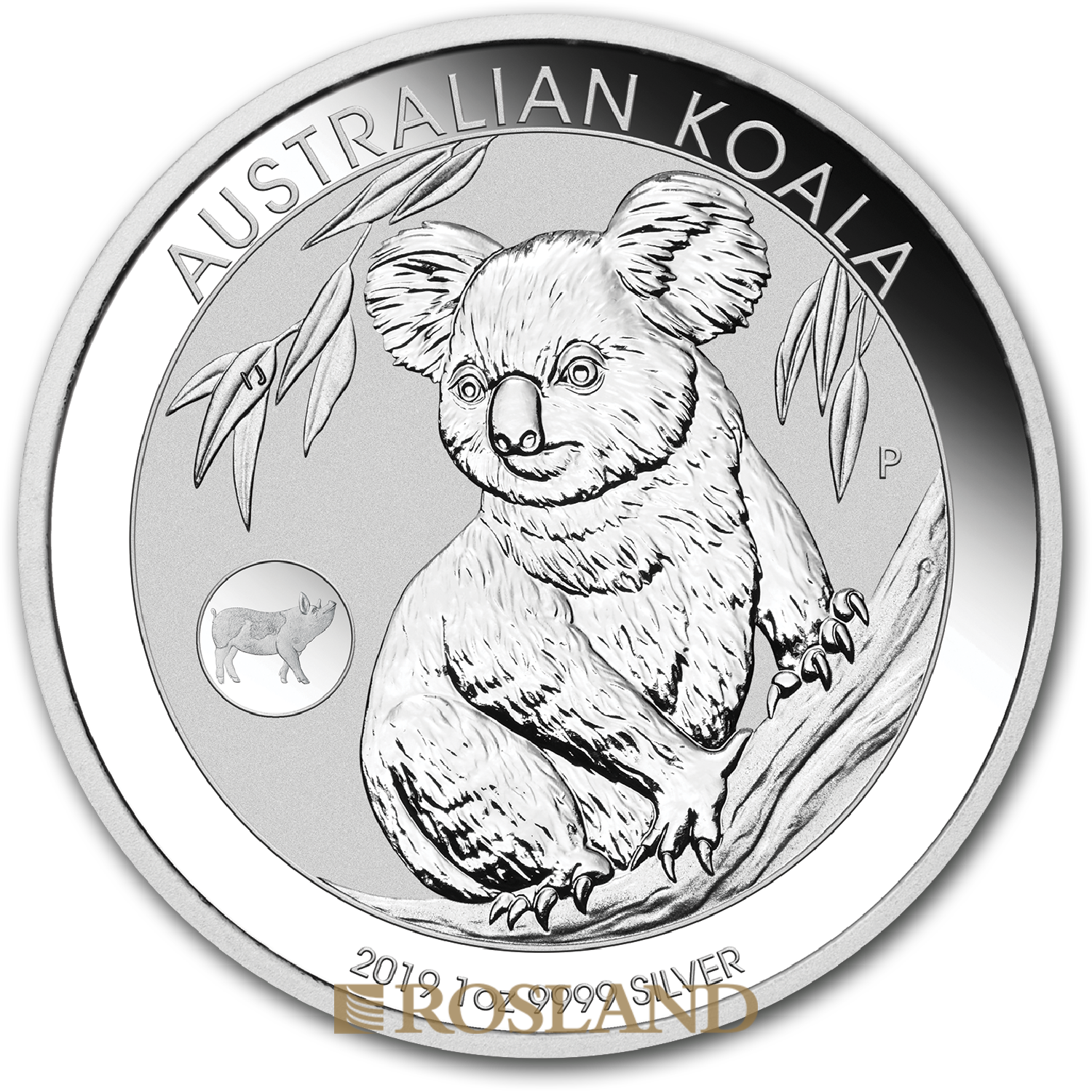 1 Unze Silbermünze Koala 2019 (Schwein Privy)