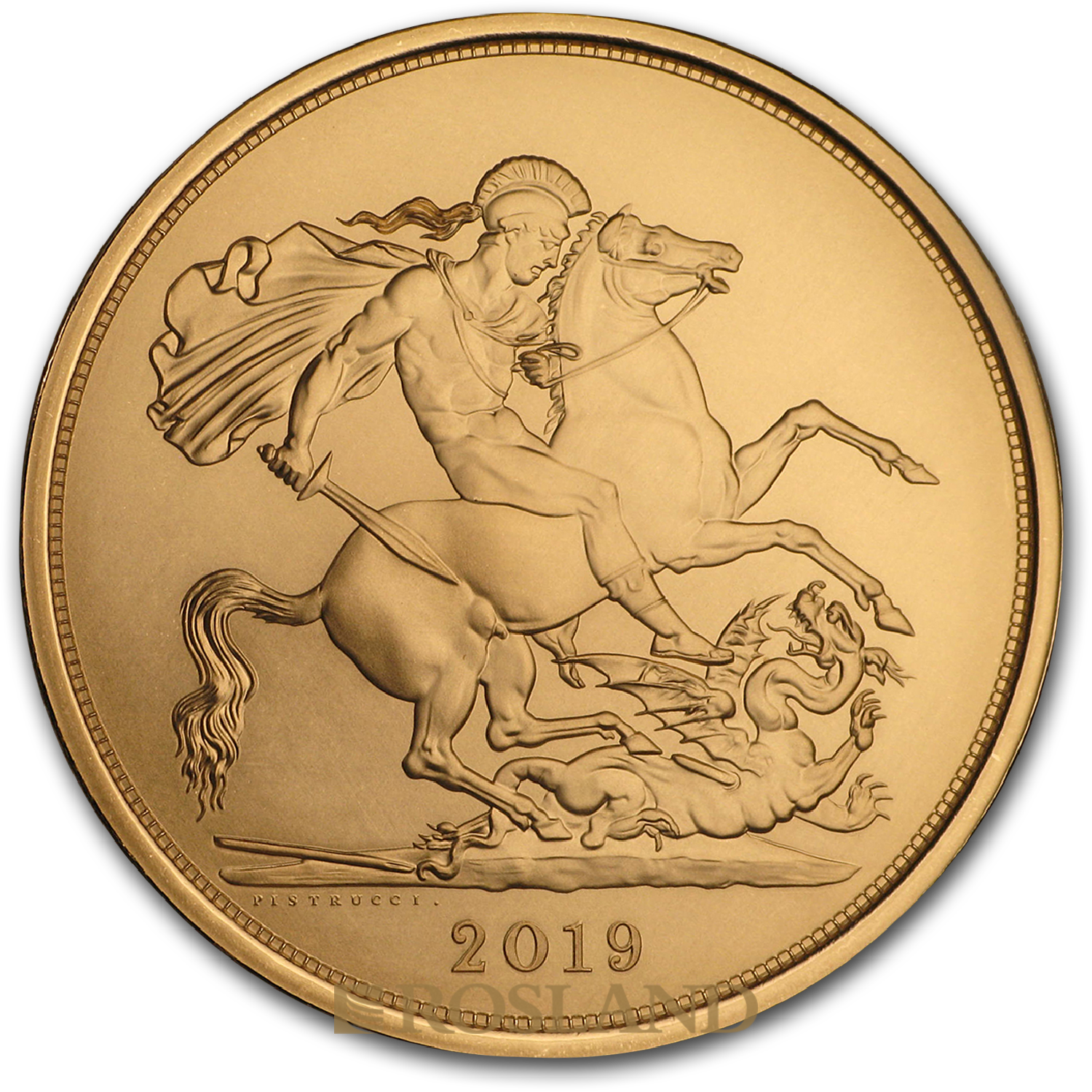 5 Sovereign Goldmünze Großbritannien 2019 (Box, Zertifikat)