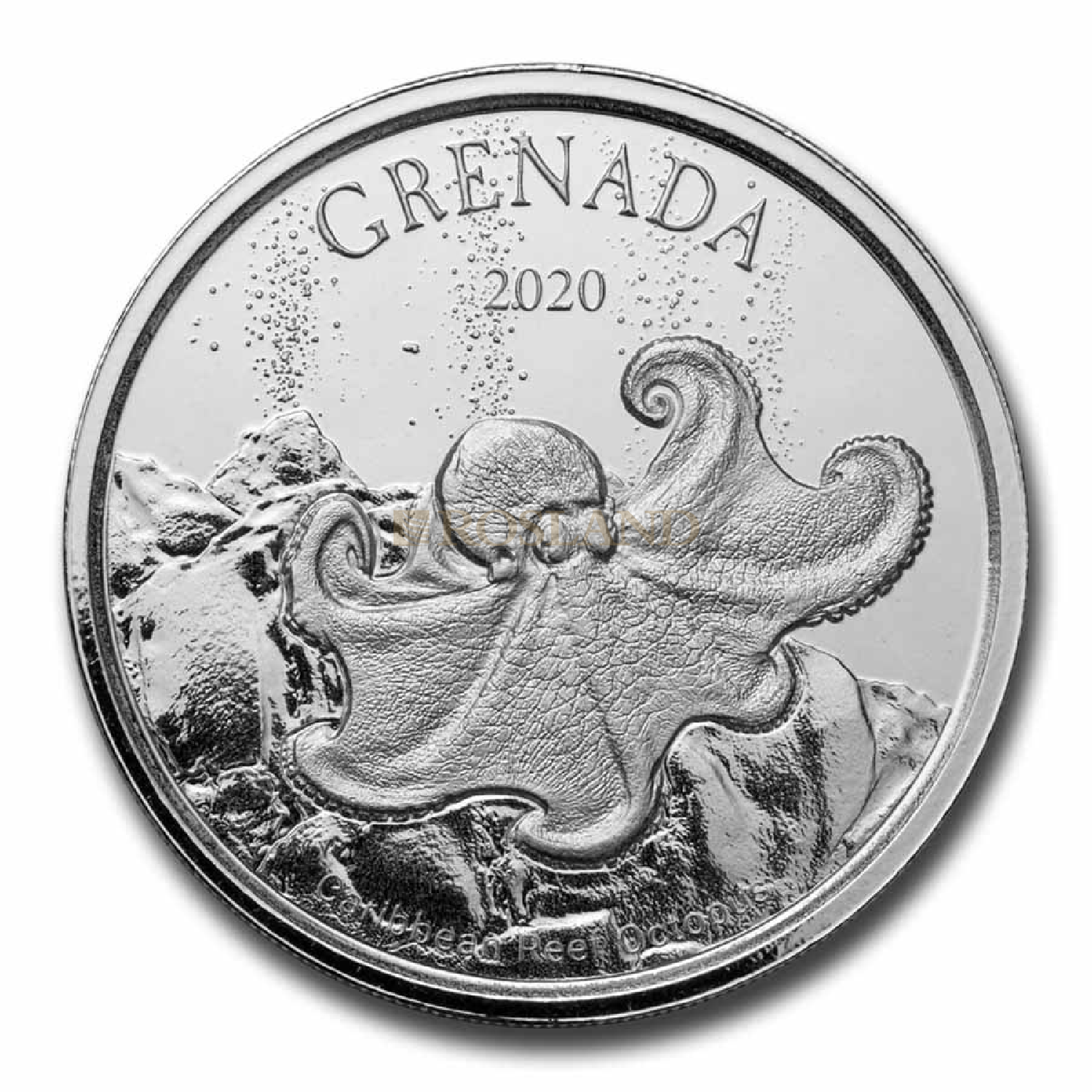 1 Unze Silbermünze EC8 Grenada Oktopus 2020