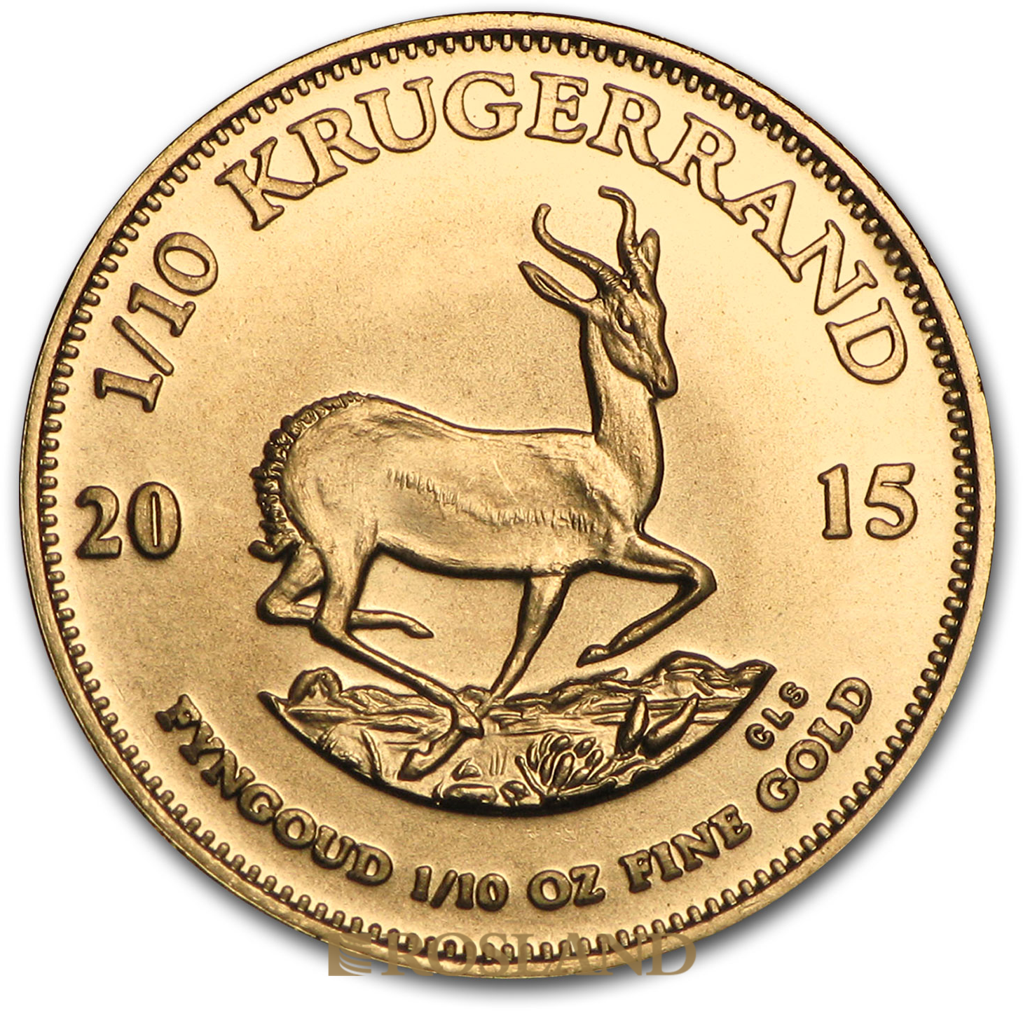 1 10 Unze Goldm nze Kr gerrand 2015