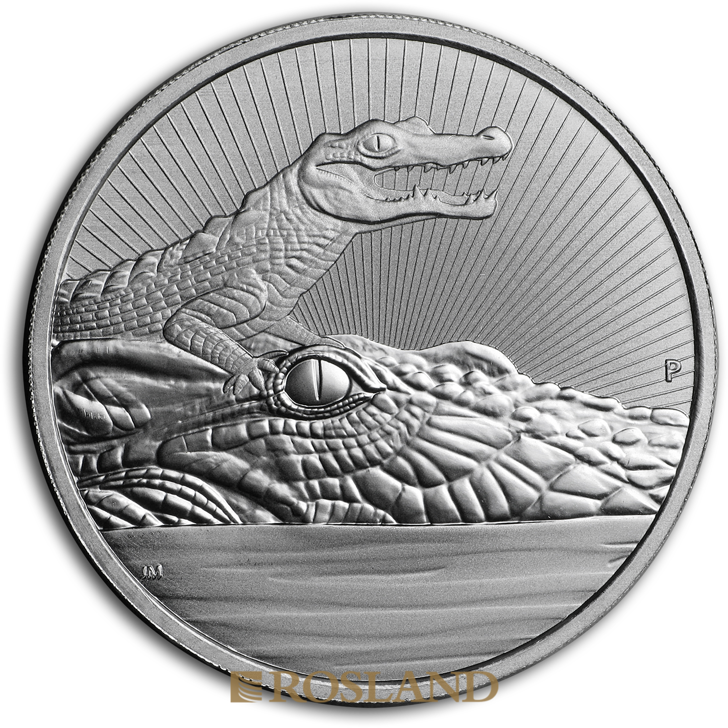 2 Unzen Silbermünze Perth Mint Krokodil 2019