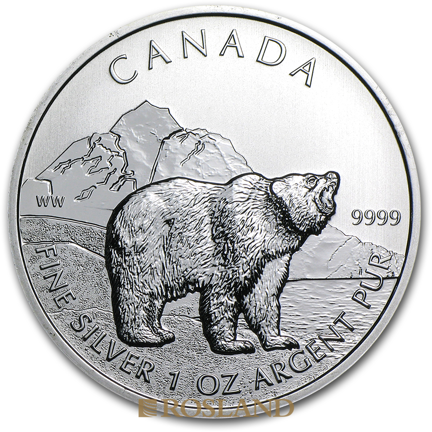 1 Unze Silbermünze Wildlife Grizzlybär 2011