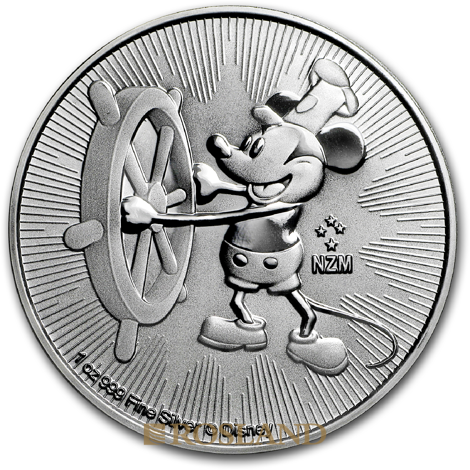 1 Unze Silbermünze Disney® Steamboat Willie 2017
