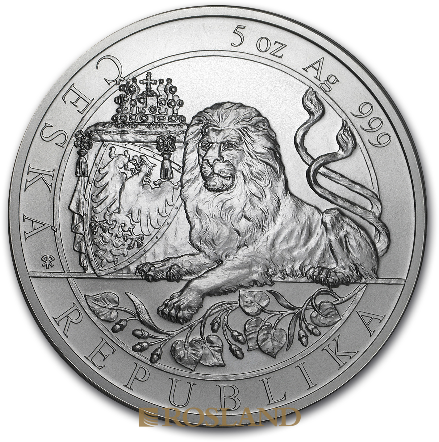 5 Unzen Silbermünze Tschechischer Löwe 2019