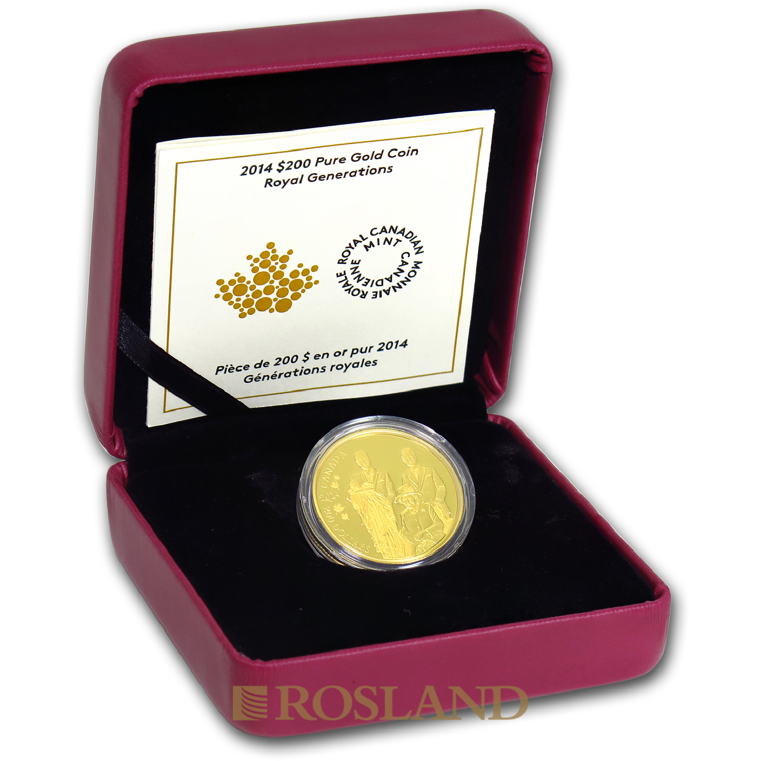 1 Unze Goldmünze Canadian Royal Generations 2014 PP (.99999, Box, Zertifikat)