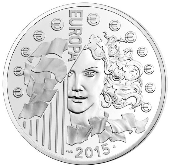 22,2g Silbermünze 70 Jahre Frieden in Europa 2015 PP (Box, Zertifikat)