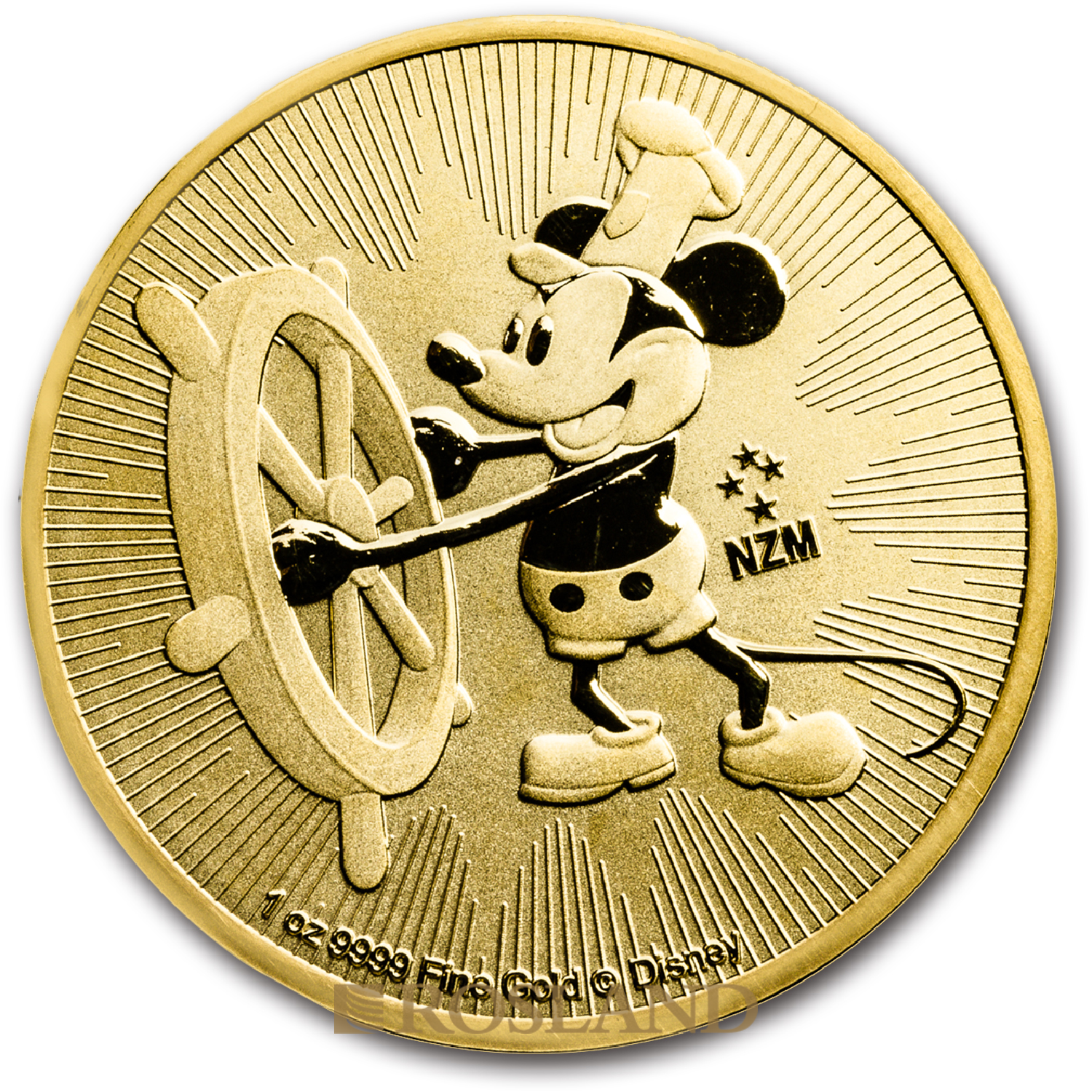 1 Unze Goldmünze Disney® Steamboat Willie 2017