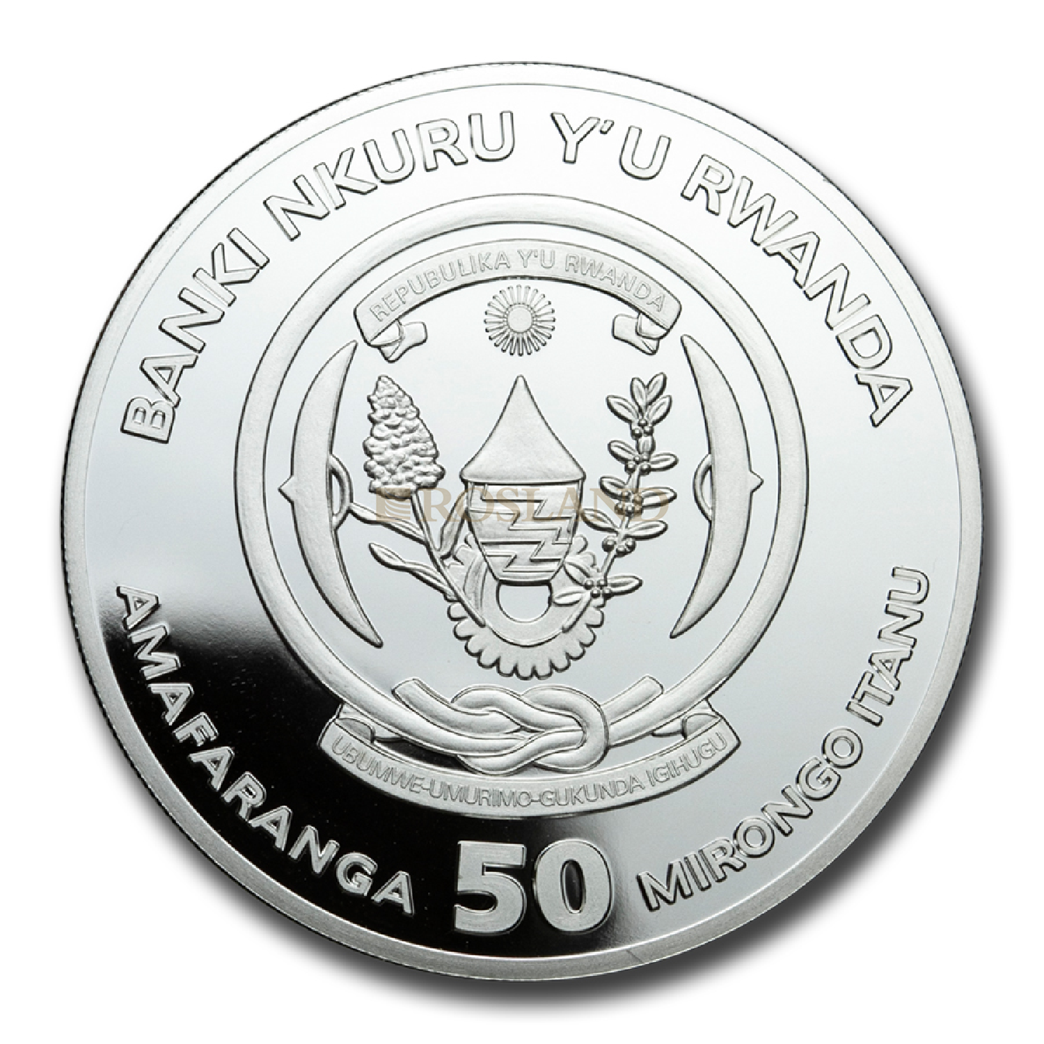 1 Unze Silbermünze Ruanda Wildlife Okapi 2021 PP