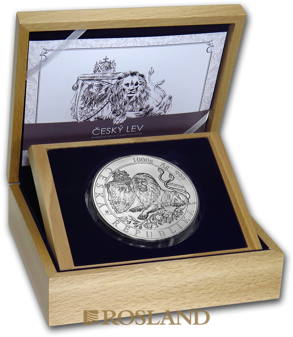 1 Kilogramm Silbermünze Tschechischer Löwe 2019