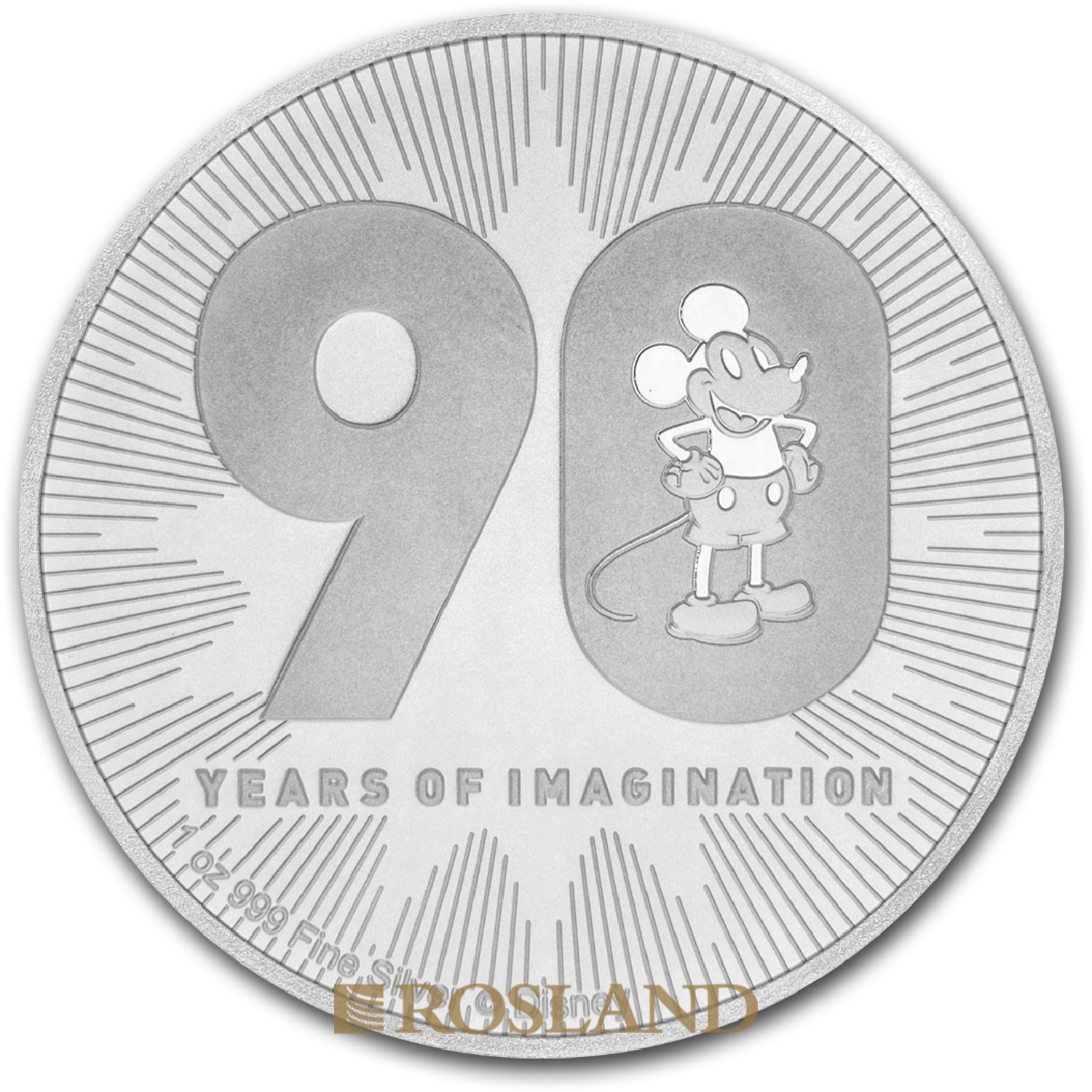 1 Unze Silbermünze Disney® 90 Jahre Micky Maus 2018
