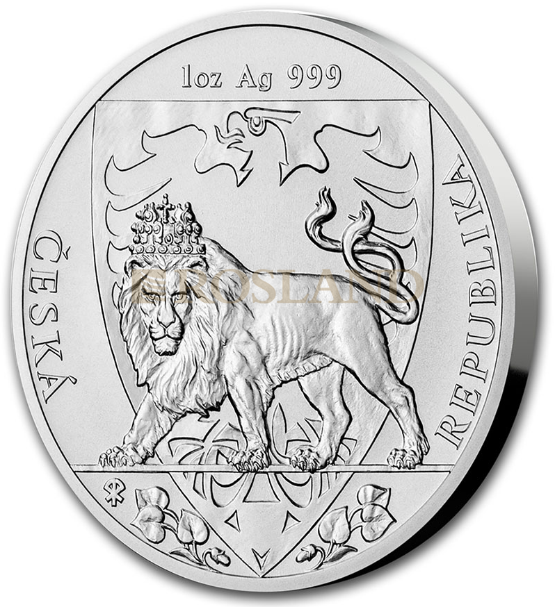 1 Unze Silbermünze Tschechischer Löwe 2020